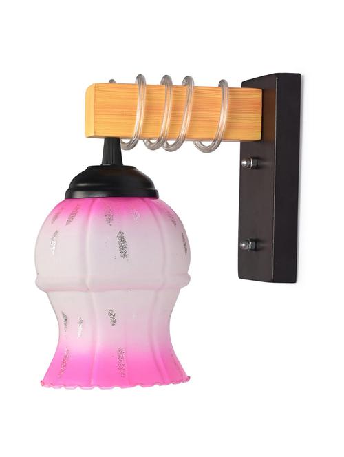 modern design colorful wood wall lamp/ light with hand decorated glass shade -y25 - 18838581 - Very Small Image - 1
