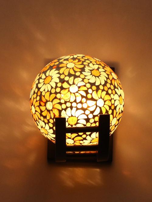 globe shape wall lamp/ night lamp, hand decorative with stylish wood fitting -i1, pack of 2 - 18838635 - Very Small Image - 1