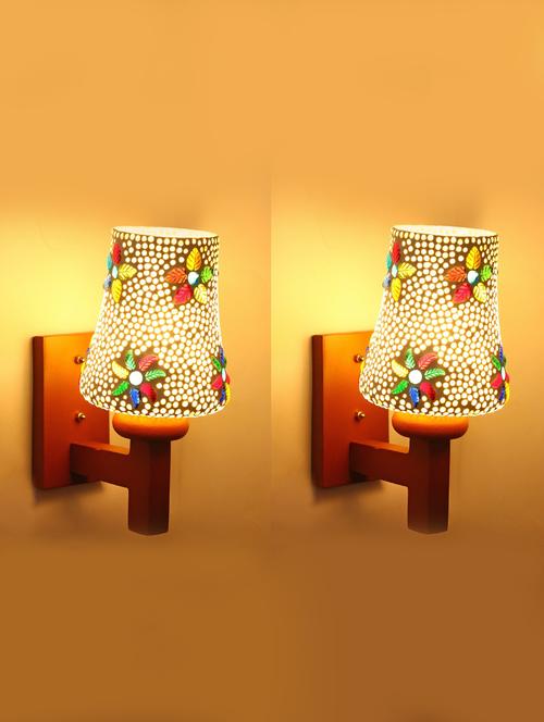 mosaic decorative led compitable sconce wall lamp light -p1, pack of 2 - 18838667 - Very Small Image - 1