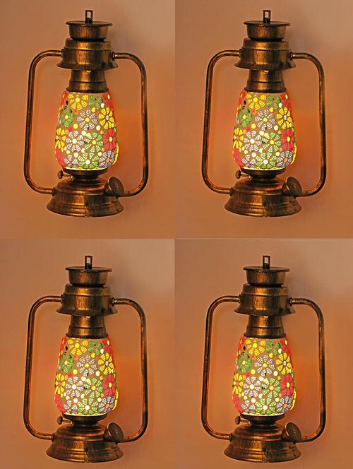 vintage wall lamp light of antique lantern design, pack of 4 - 18838898 - Very Small Image - 1
