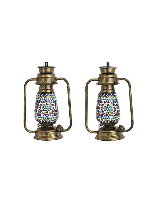 vintage wall lamp light of antique lantern design, pack of 2 - 18838906 - Very Small Image - 1
