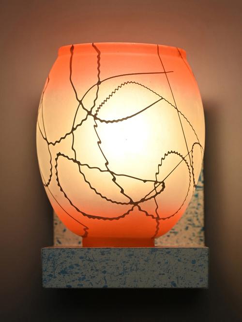 wall chair sconce wall light / night lamp of blue stylish designer wood fitting & colorful shade, led compatible - x43 - 18838958 - Very Small Image - 1
