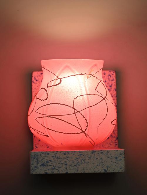 wall chair sconce wall light / night lamp stylish designer wood fitting & colorful shade, led compatible, set of 2 -x47 - 18838971 - Very Small Image - 1