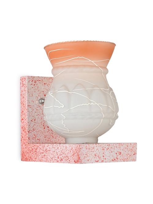 wall chair designer wall light / night lamp of romantic pink stylish wood & colorful glass shade, led compatible, set of 2-w12 - 18839548 - Very Small Image - 1