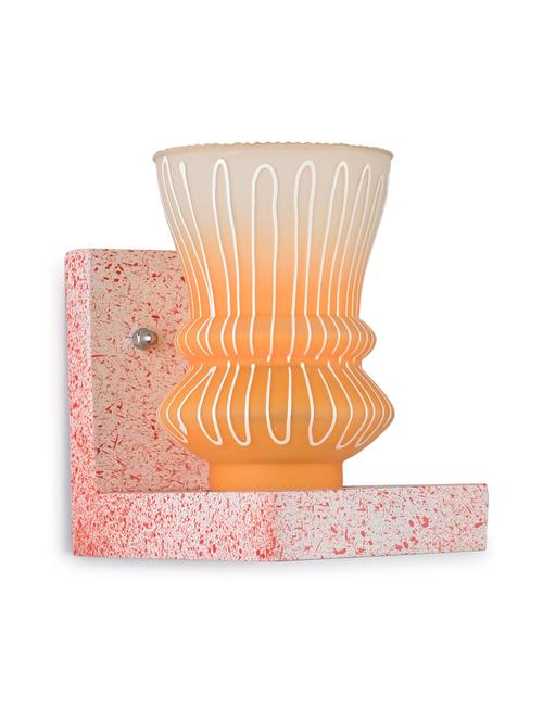 wall chair designer wall light / night lamp of romantic pink stylish wood & colorful glass shade, led compatible -w20 - 18839571 - Very Small Image - 1