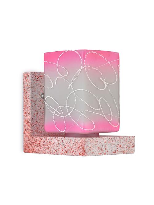 wall chair designer wall light / night lamp of romantic pink stylish wood & colorful glass shade, led compatible, set of 2-w23 - 18839580 - Very Small Image - 1