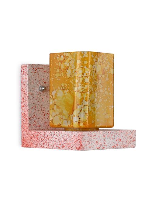 wall chair designer wall light / night lamp of romantic pink stylish wood & colorful glass shade, led compatible, set of 2-w26 - 18839586 - Very Small Image - 1