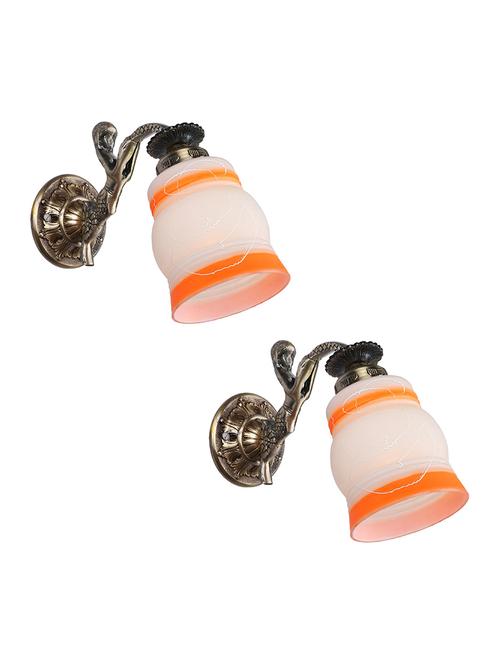 stylish decorative colorful wall lamp/ light, glass & metal, pack of 2 -a1 - 18840624 - Very Small Image - 1