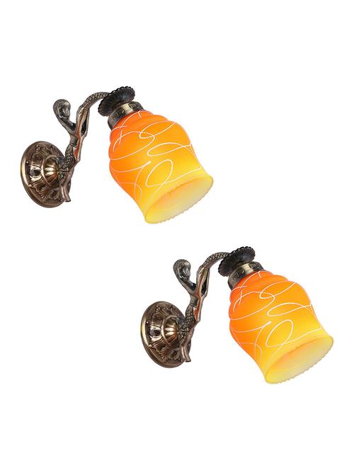 stylish decorative colorful wall lamp/ light, glass & metal, pack of 2 -d1 - 18840633 - Very Small Image - 1