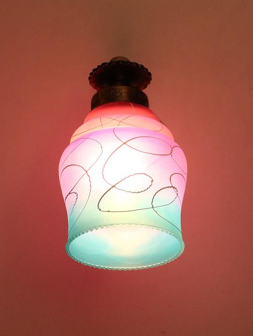 stylish decorative colorful wall lamp/ light, glass & metal, b22 -g1 - 18840644 - Very Small Image - 1