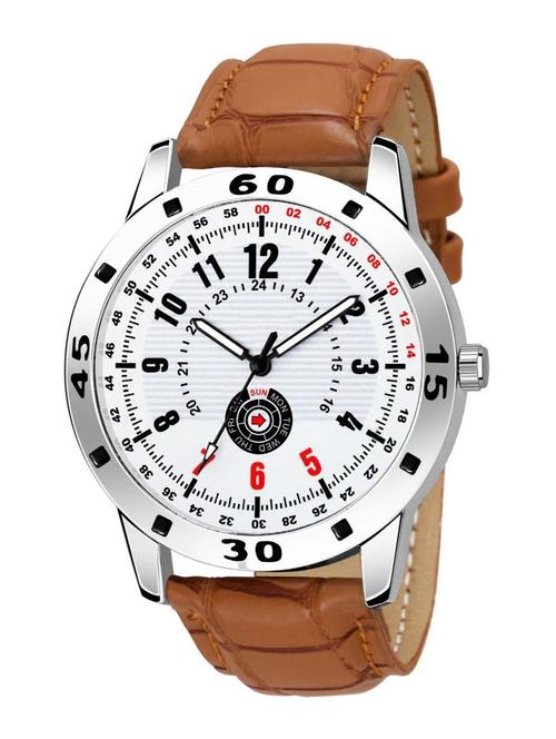 sports design latest blue leather belt analog watch - 18844202 - Very Small Image - 1
