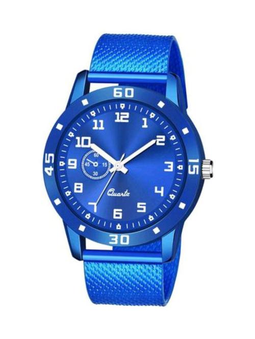 pu blue crono print dial pu analog men watch - 18844234 - Very Small Image - 1