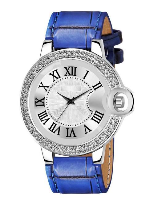 fashion c_13_men blue round design daimouns dial roman digits premium quality designer fashion for men new fashion analog watch - 18844352 - Very Small Image - 1