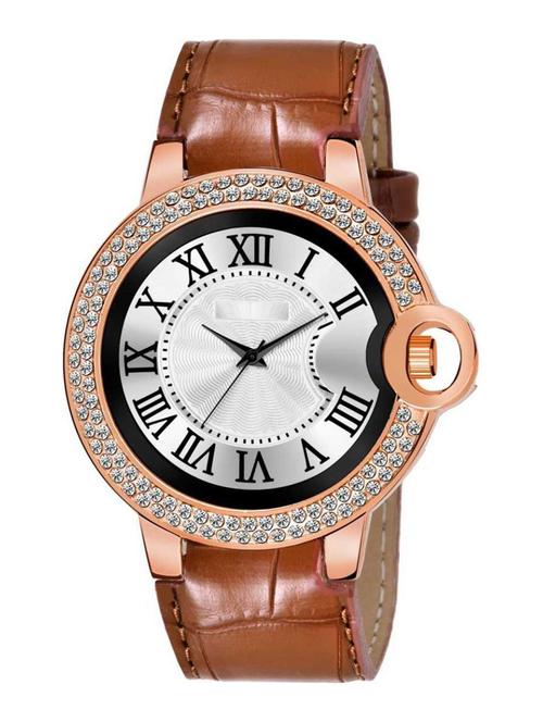 fashion c_13_men beige round design daimouns dial roman digits premium quality designer fashion for men new fashion analog watch - 18844353 - Very Small Image - 1