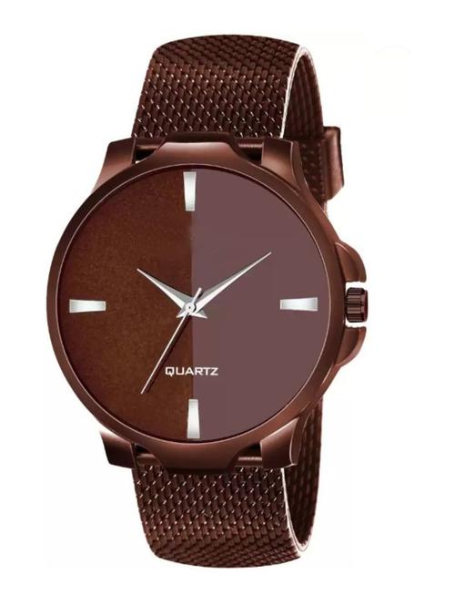 csd-36-brown all white silicone strap analog watch - 18844376 - Very Small Image - 1