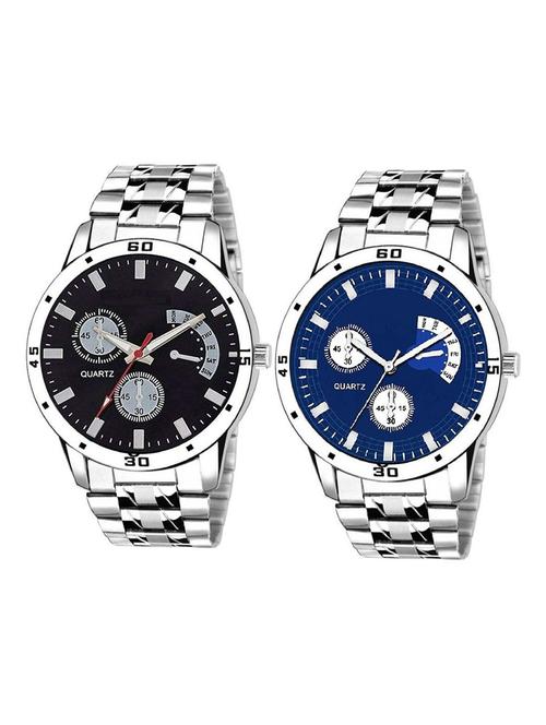combo chronograph designed black & blue dial boys watch - 18844407 - Very Small Image - 1