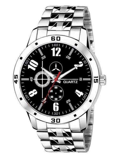 design stainless steel chain black dial analog watch - 18844630 - Very Small Image - 1