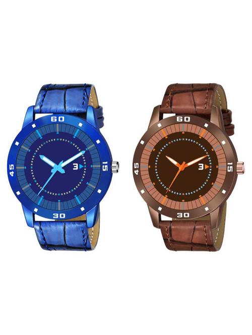 combo pack of 2 analog watch - 18844678 - Very Small Image - 1