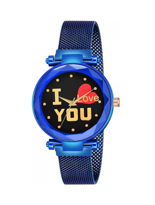 i love you black dial blue magnet girl watch - 18845057 - Very Small Image - 1