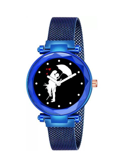 black dial couple chhatari designer blue magnet girls watch - 18845079 - Very Small Image - 1
