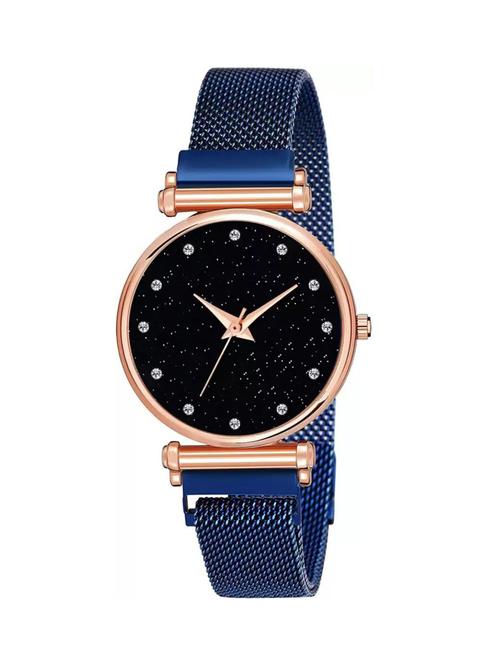 diamond dial rose case blue magnet girls watch - 18845111 - Very Small Image - 1