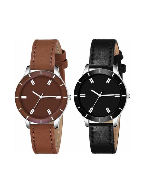 exclusive combo set of 2 watch for men & women analog watch - 18845549 - Very Small Image - 1