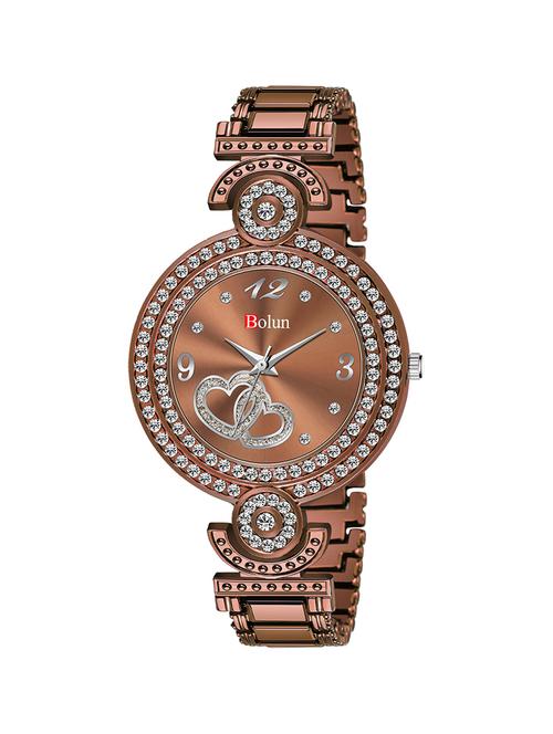 chn-lvecof designer and quality brown colour analog watch - 18845623 - Very Small Image - 1