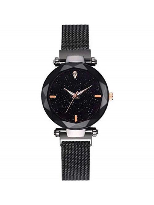 casual black dial magnet strap analog watch for girl & woman's watch - 18845628 - Very Small Image - 1