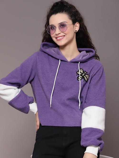 purple polyester sweatshirt - 18847858 - Very Small Image - 1