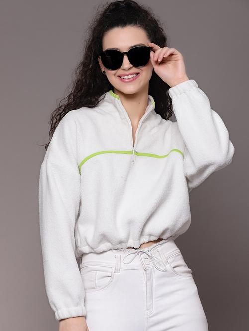 white solid sweatshirt - 18847861 - Very Small Image - 1
