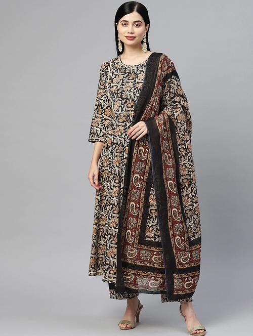 printed kurta pant set with dupatta - 18847869 - Very Small Image - 1