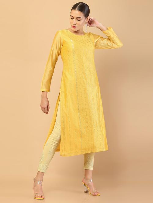 embroidered straight kurta - 18859104 - Very Small Image - 1
