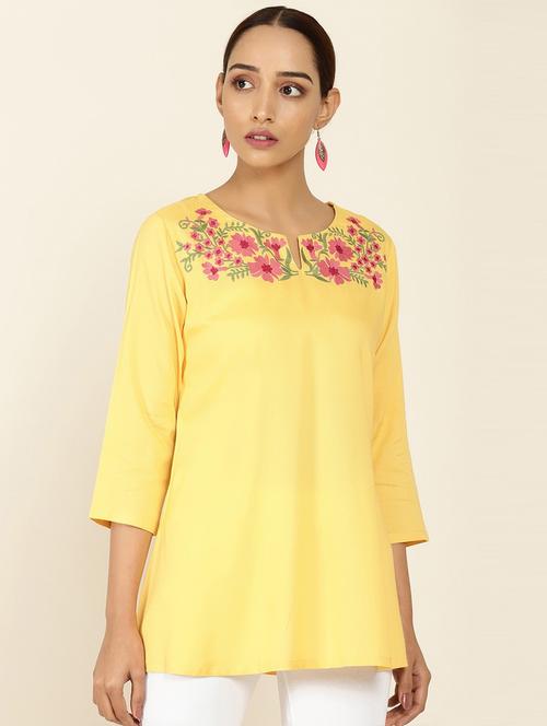 embroidered rayon kurta - 18861156 - Very Small Image - 1