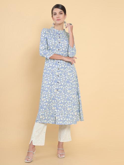 women's front slit kurta - 18861349 - Very Small Image - 1