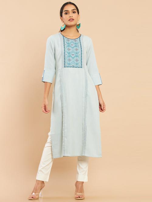 women's straight kurta - 18861376 - Very Small Image - 1