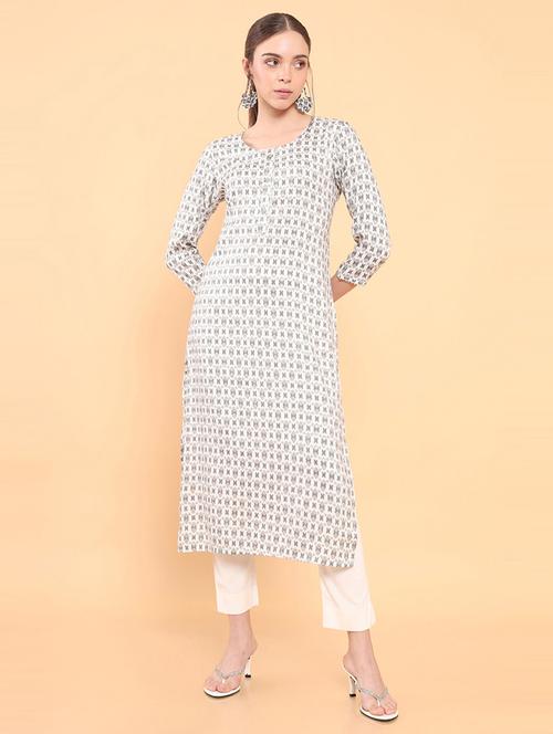 women's straight kurta - 18863076 - Very Small Image - 1