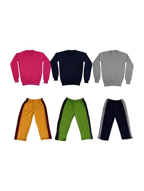 multi colored fleece full length sets twin & dungree - 18864131 - Very Small Image - 1
