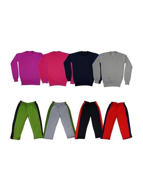 multi colored fleece full length sets twin & dungree - 18864187 - Very Small Image - 1