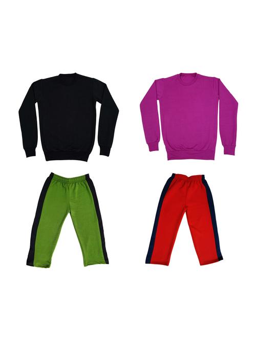 multi colored fleece full length sets twin & dungree - 18864217 - Very Small Image - 1