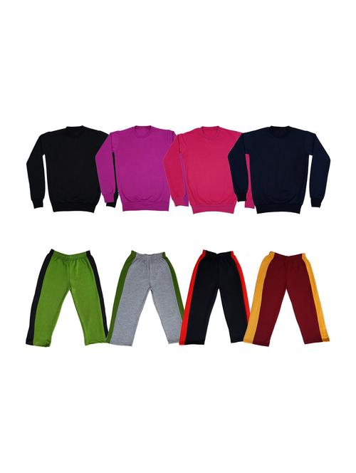multi colored fleece full length sets twin & dungree - 18864242 - Very Small Image - 1