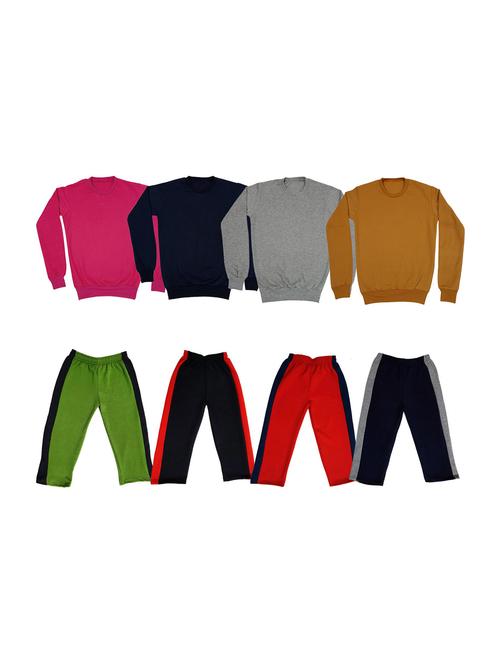 multi colored fleece full length sets twin & dungree - 18864284 - Very Small Image - 1