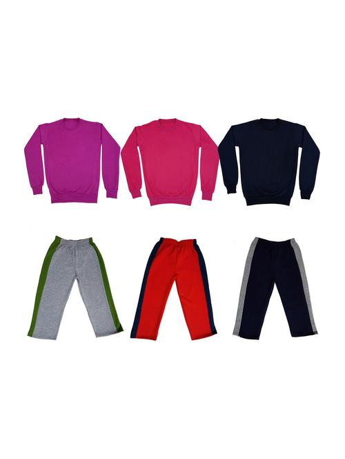 multi colored fleece full length sets twin & dungree - 18864370 - Very Small Image - 1