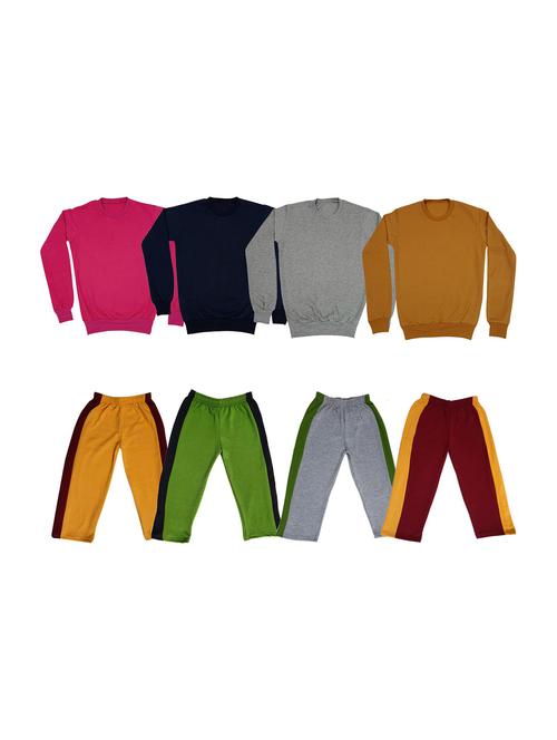 multi colored fleece full length sets twin & dungree - 18864372 - Very Small Image - 1