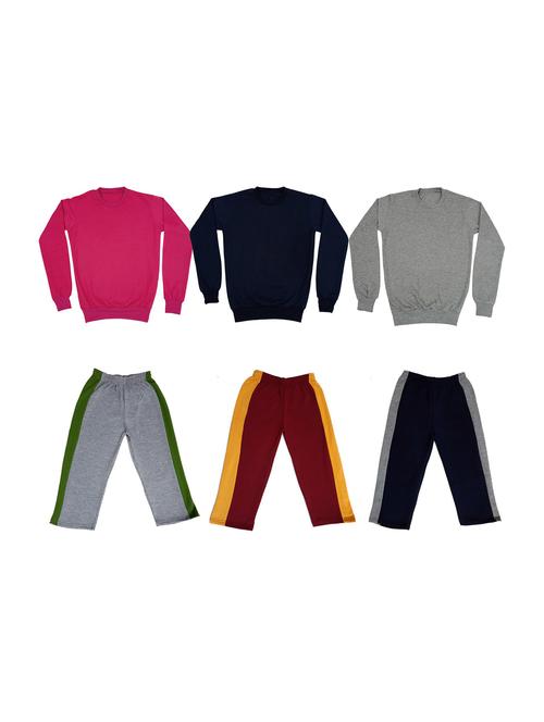 multi colored fleece full length sets twin & dungree - 18864382 - Very Small Image - 1