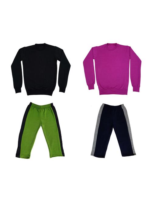 multi colored fleece full length sets twin & dungree - 18864619 - Very Small Image - 1