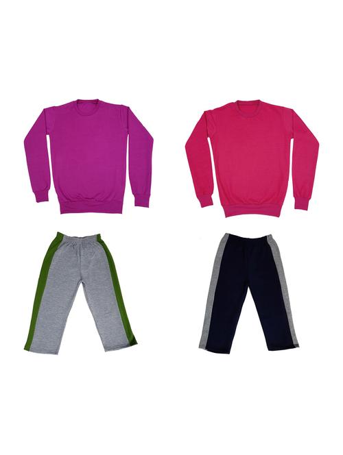 multi colored fleece full length sets twin & dungree - 18864634 - Very Small Image - 1