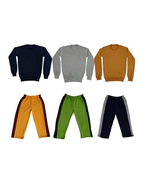 multi colored fleece full length sets twin & dungree - 18864750 - Very Small Image - 1
