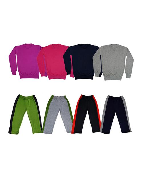 multi colored fleece full length sets twin & dungree - 18864755 - Very Small Image - 1