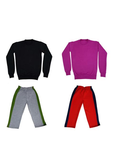 multi colored fleece full length sets twin & dungree - 18864769 - Very Small Image - 1