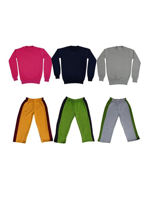 multi colored fleece full length sets twin & dungree - 18864773 - Very Small Image - 1